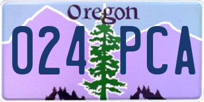 OR license plate 024PCA