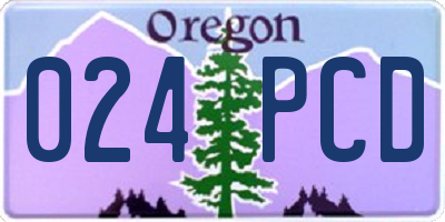 OR license plate 024PCD