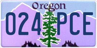 OR license plate 024PCE