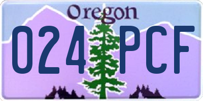 OR license plate 024PCF