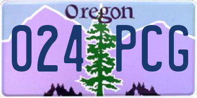 OR license plate 024PCG