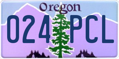 OR license plate 024PCL