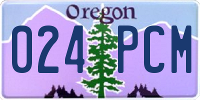 OR license plate 024PCM