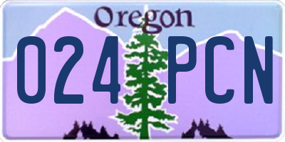 OR license plate 024PCN