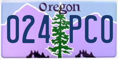 OR license plate 024PCO