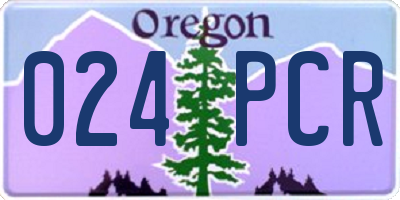 OR license plate 024PCR