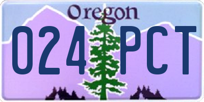 OR license plate 024PCT