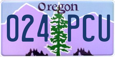 OR license plate 024PCU