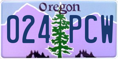 OR license plate 024PCW