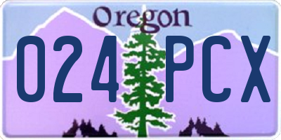 OR license plate 024PCX