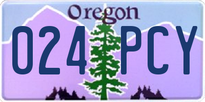OR license plate 024PCY