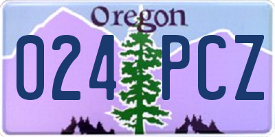 OR license plate 024PCZ