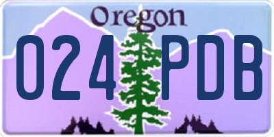 OR license plate 024PDB