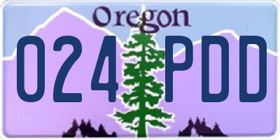 OR license plate 024PDD