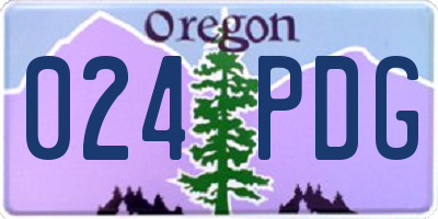 OR license plate 024PDG