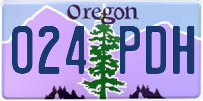 OR license plate 024PDH