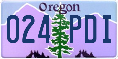 OR license plate 024PDI