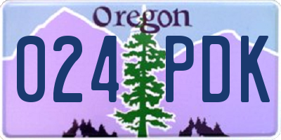 OR license plate 024PDK