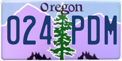 OR license plate 024PDM