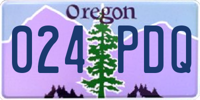 OR license plate 024PDQ