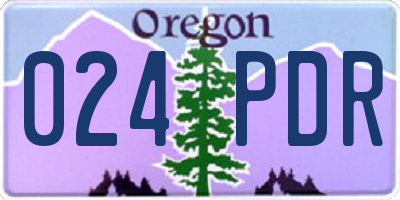 OR license plate 024PDR