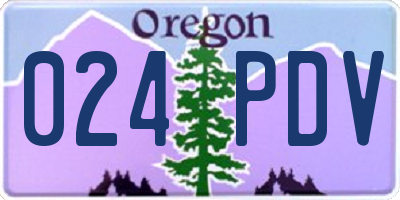 OR license plate 024PDV