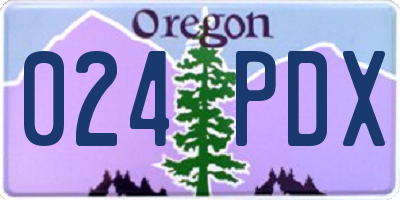 OR license plate 024PDX