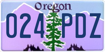 OR license plate 024PDZ