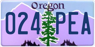 OR license plate 024PEA