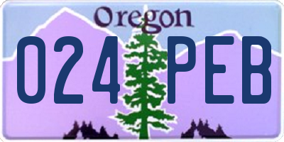 OR license plate 024PEB
