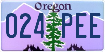 OR license plate 024PEE