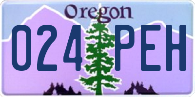 OR license plate 024PEH