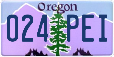 OR license plate 024PEI