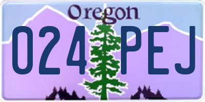 OR license plate 024PEJ