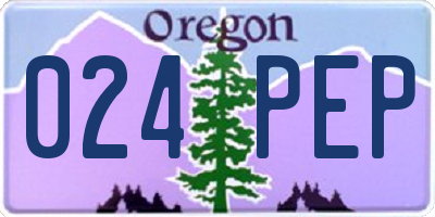 OR license plate 024PEP