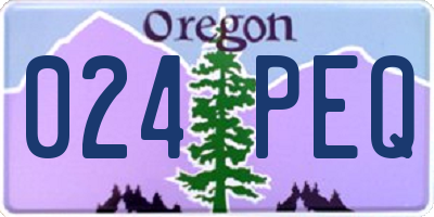OR license plate 024PEQ