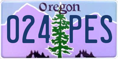 OR license plate 024PES
