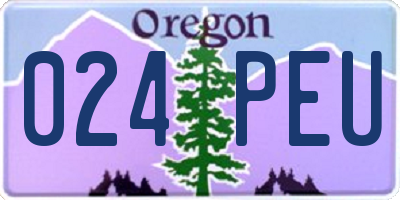 OR license plate 024PEU