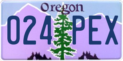 OR license plate 024PEX