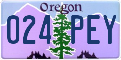 OR license plate 024PEY