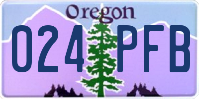 OR license plate 024PFB