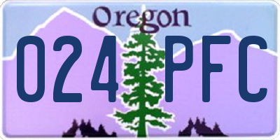 OR license plate 024PFC