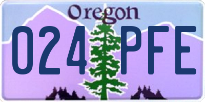 OR license plate 024PFE