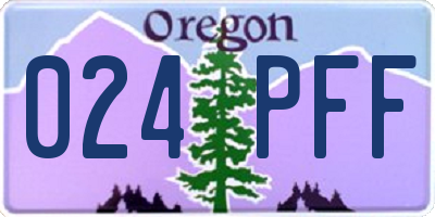 OR license plate 024PFF