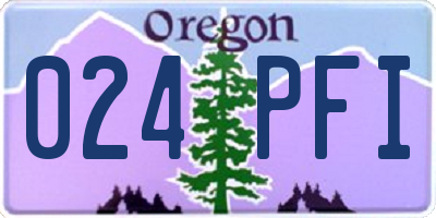 OR license plate 024PFI