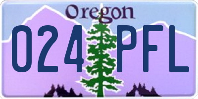 OR license plate 024PFL