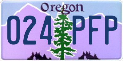 OR license plate 024PFP