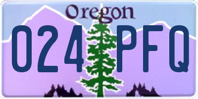 OR license plate 024PFQ