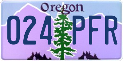 OR license plate 024PFR