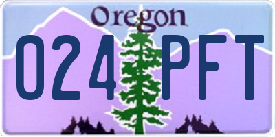 OR license plate 024PFT